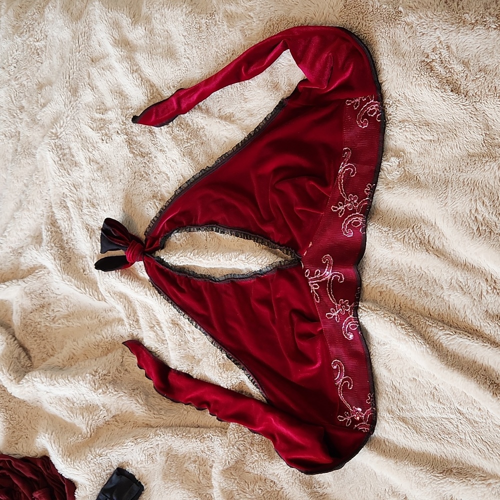 Velvet halter top